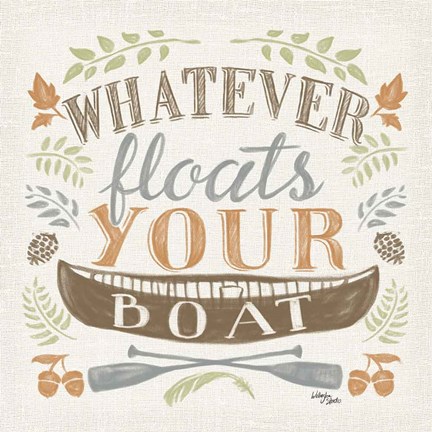 Framed Lake Life II Green Print