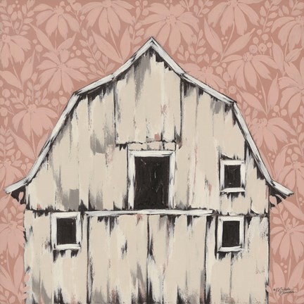 Framed Blush Barnyard Print