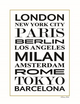 Framed Fashion Cities Print