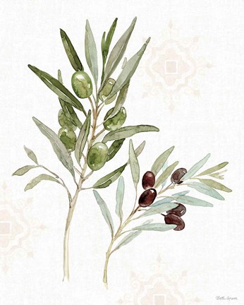 Framed Mediterranean Motif VIII Print