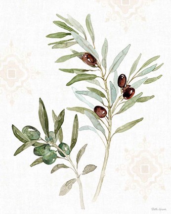 Framed Mediterranean Motif IX Print