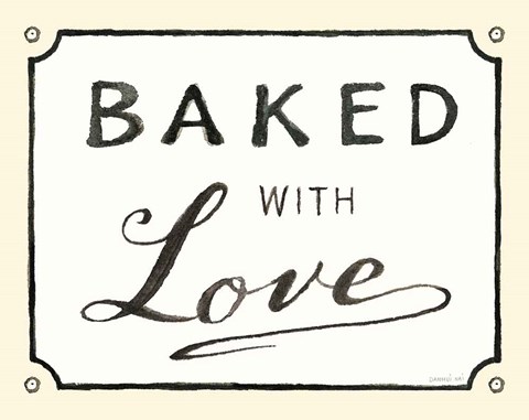 Framed Baked with Love Print