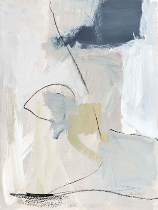 Framed Neutral Abstract I Print