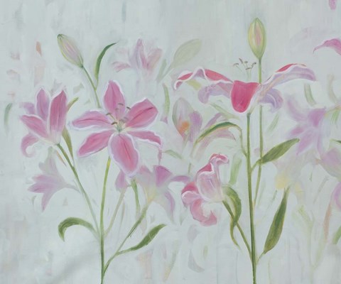 Framed Dancing Pink Trio I Print