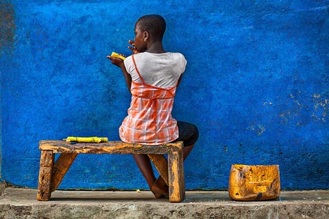 Framed Eating Sugar Cane Print