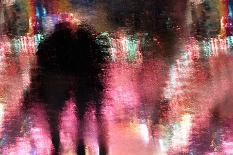 Framed Rain above the Funfair Print