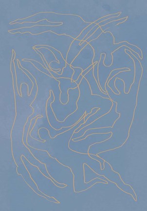 Framed Blue Swimmers Print