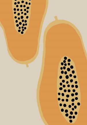Framed Papaya Fruit Print