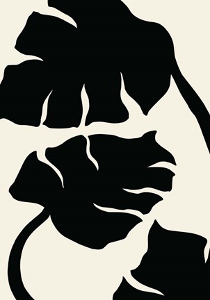 Framed Monstera Black Print