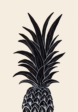 Framed Black Pineapple Print