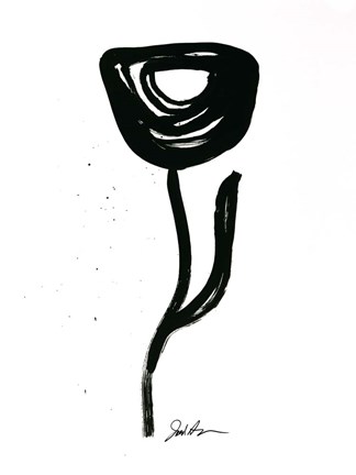 Framed Inked Florals I Print