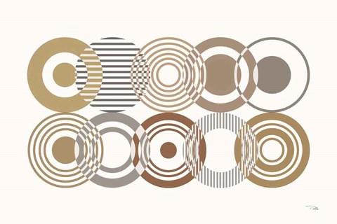 Framed Deco Retro earth I Print