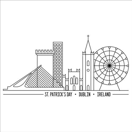 Framed In Black &amp; White Travel X-Ireland Print