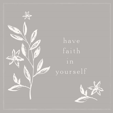 Framed Simple Nature II-Have Faith Print