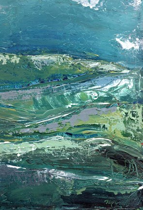 Framed Blue Mountainscape II Print