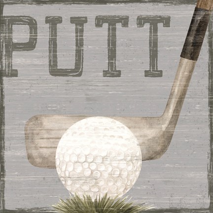 Framed Golf Days neutral VI-Putt Print