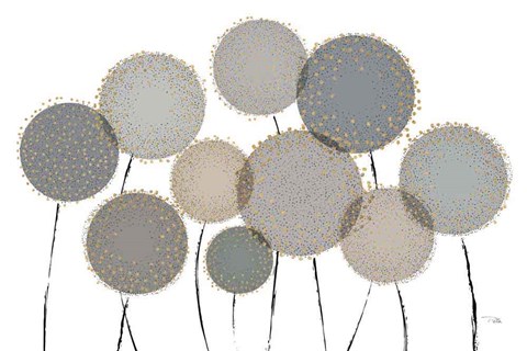 Framed Bloom in Grey Print