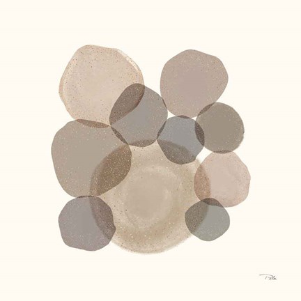 Framed Stone Echoes neutral II Print