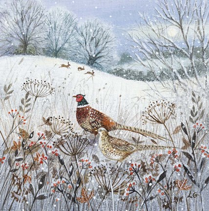 Framed Pheasants Print