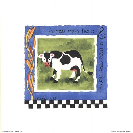 Framed Moo Moo Print