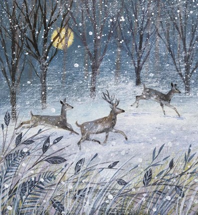 Framed Running Deer Print