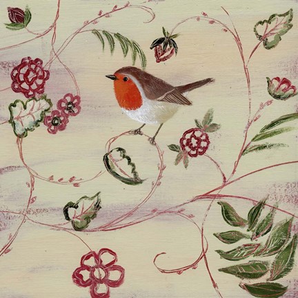 Framed Tudor Robin Print