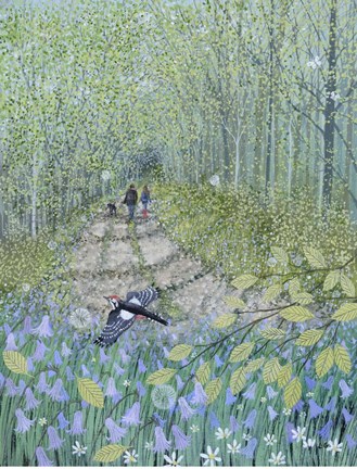 Framed Woodpecker Print