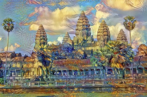 Framed Cambodia Angkor Wat Print