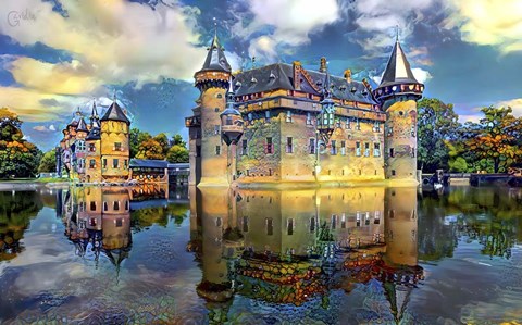 Framed Ultrecht Netherlands De Haar Castle Print