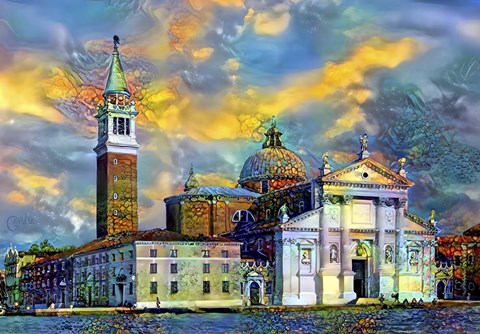 Framed Venice Italy Church of San Giorgio Maggiore Print