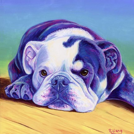 Framed Sweet English Bulldog Print