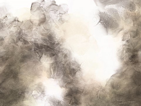 Framed Fawn Mushroom Abstract 2 Print