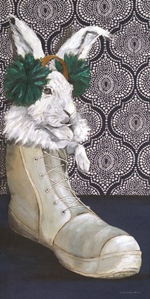 Framed Bunny Boots 1 Print