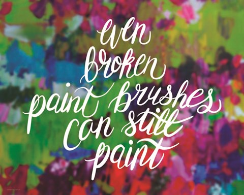 Framed Broken Paintbrushes Print