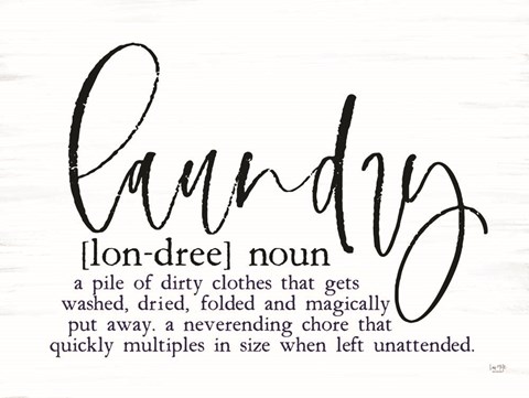 Framed Laundry Definition Print