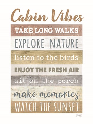 Framed Cabin Vibes Print