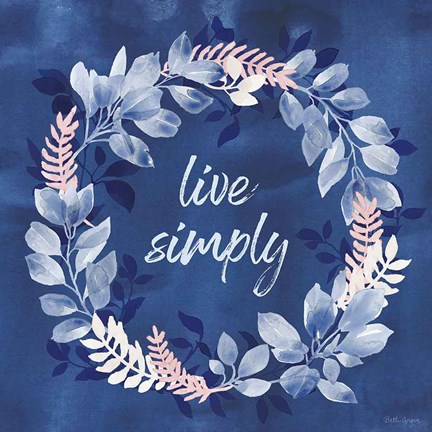 Framed Indigo Petals IV Print