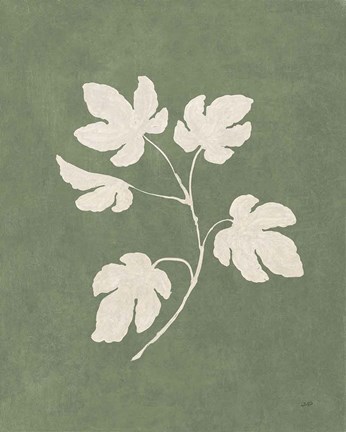 Framed Botanical Study III Forest Green Print