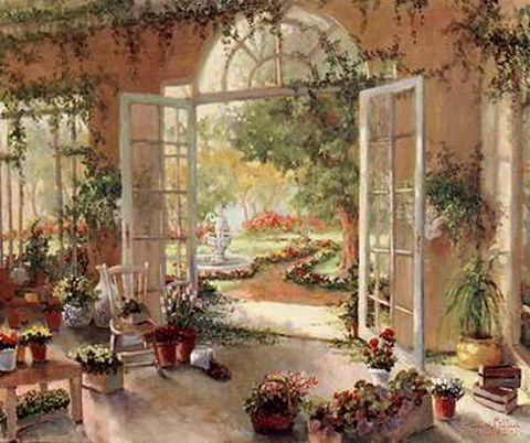 Framed French Door Print