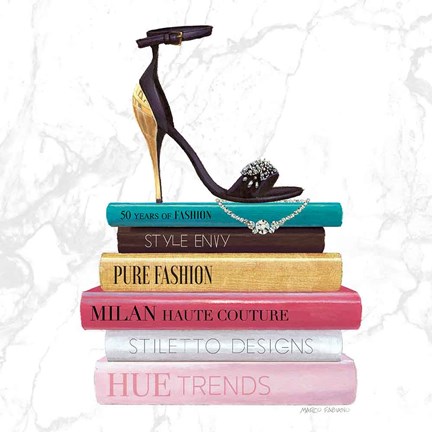 Framed Paris Style III Marble Sq Print