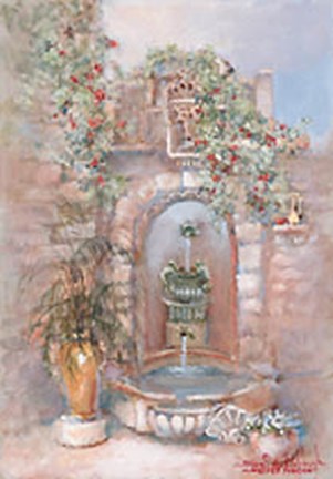 Framed Secret Fountain Print