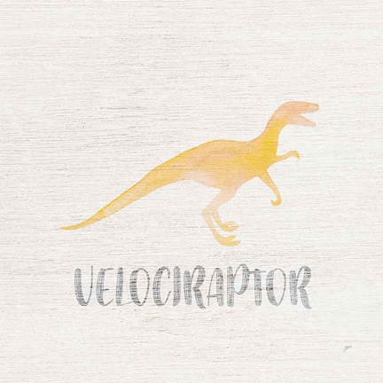 Framed Velociraptor Sq Print