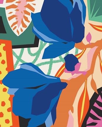 Framed Blue Magnolia Print