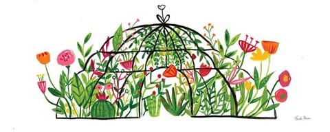 Framed Greenhouse Blooming I Print