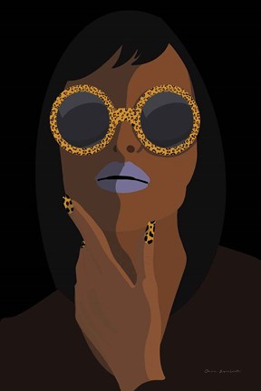 Framed Accessorize II Peri Lips Print