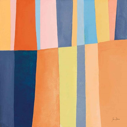 Framed Stitched Together IV Pastel Print