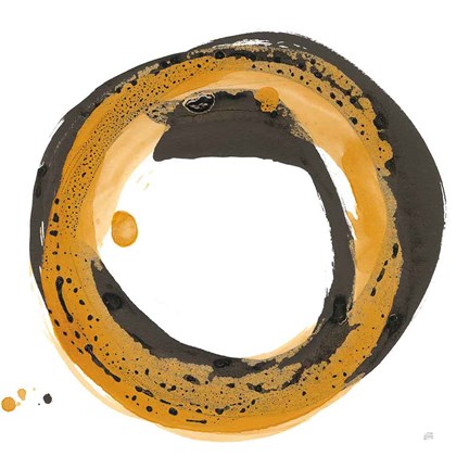 Framed Amber Enso III Print