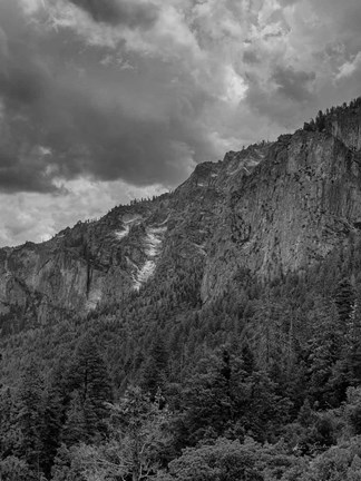 Framed Scenic Landscape III BW Crop III Print