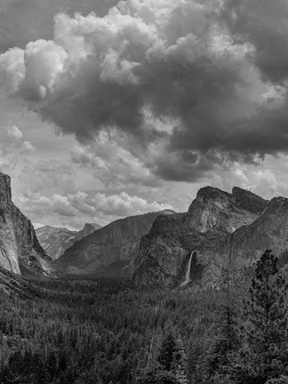Framed Scenic Landscape III BW Crop II Print
