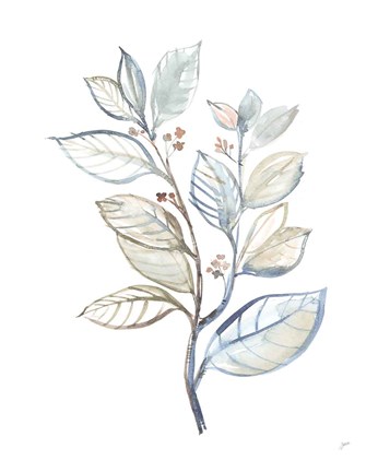 Framed Cottage Leaves II Print